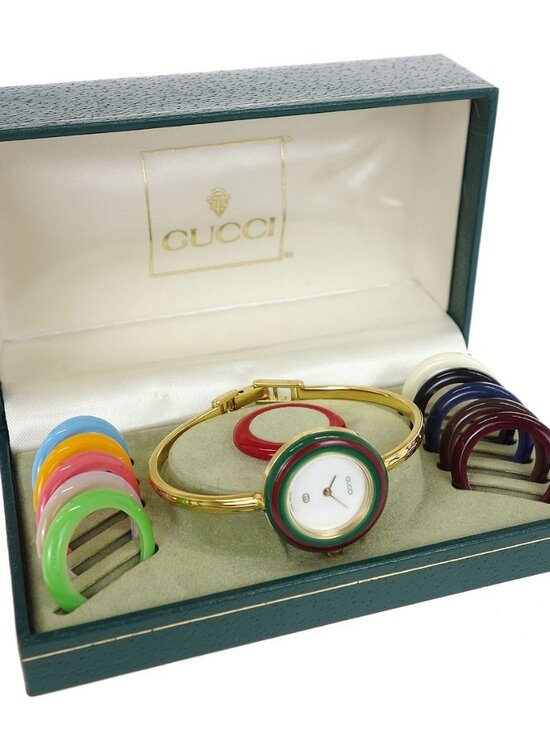 Gucci 11/12 Change Bezel Chameleon Quartz Watch SS 196564 main image 6